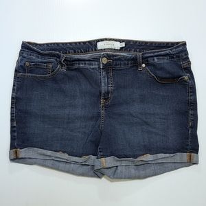 Torrid Stretch Cuffed Jean Shorts